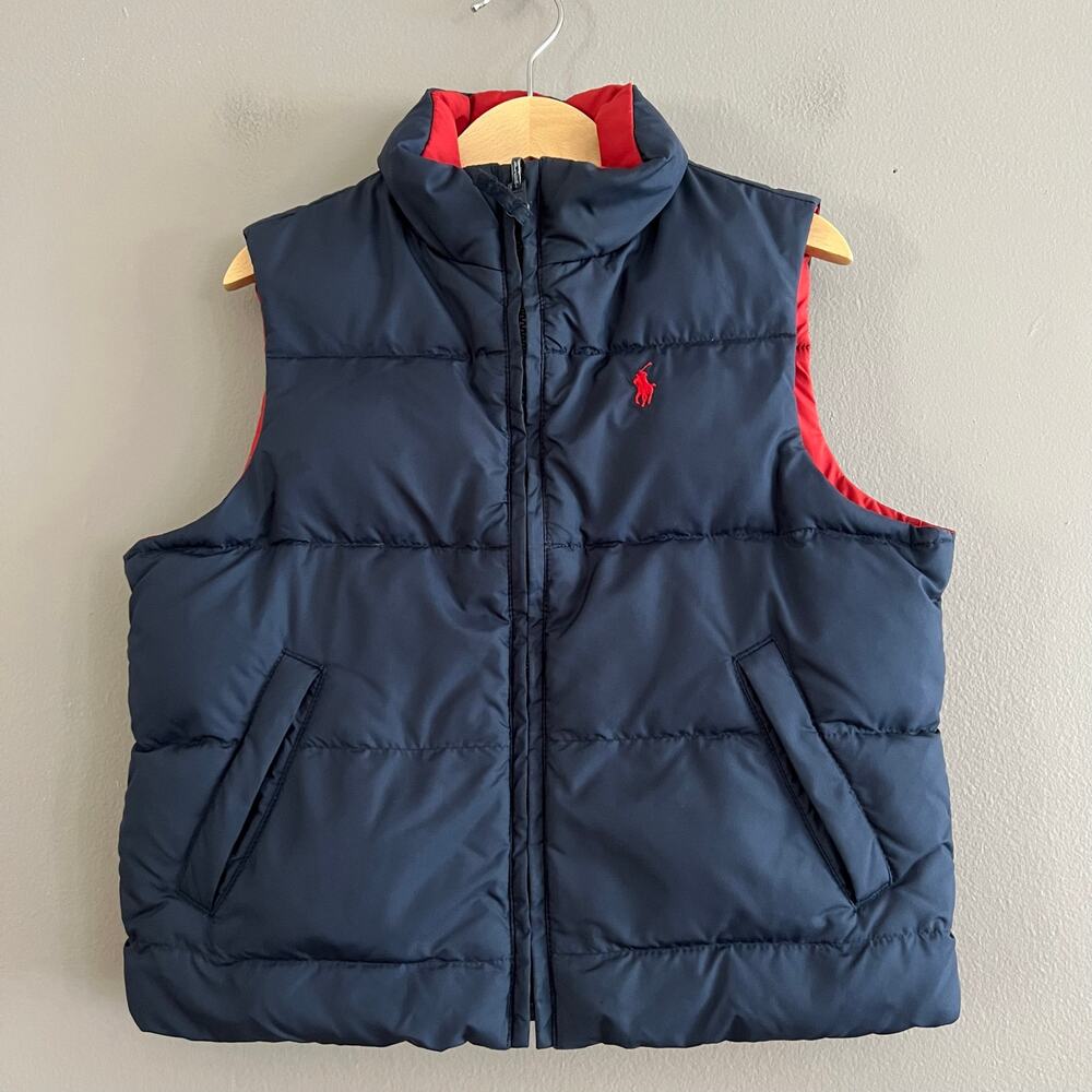 Polo Ralph Lauren Toddler Boys 3T Navy Blue Puffer Vest Preppy Classic Red Pony